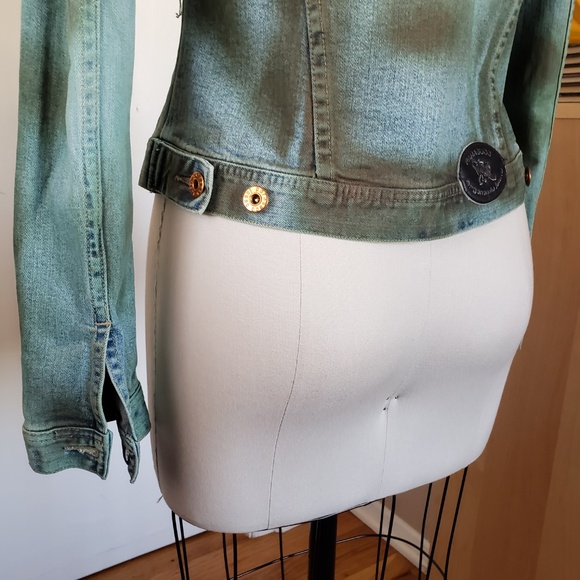 VINTAGE Parasuco Patchwork Denim Jacket Size Medium! - Picture 7 of 16